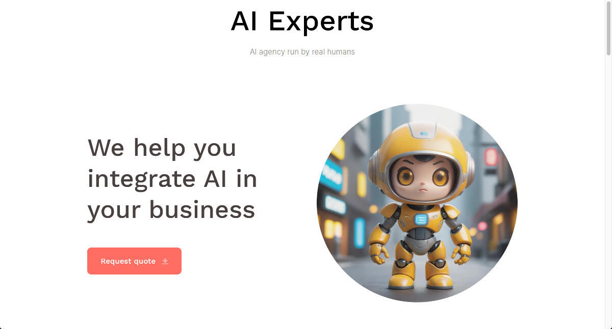 In today's fast-paced world, staying ahead means leveraging cutting-edge technology to streamline your operations and drive growth. At AI Experts,